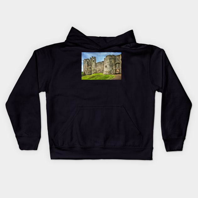 Gateway to Chepstow Castle Kids Hoodie by IanWL